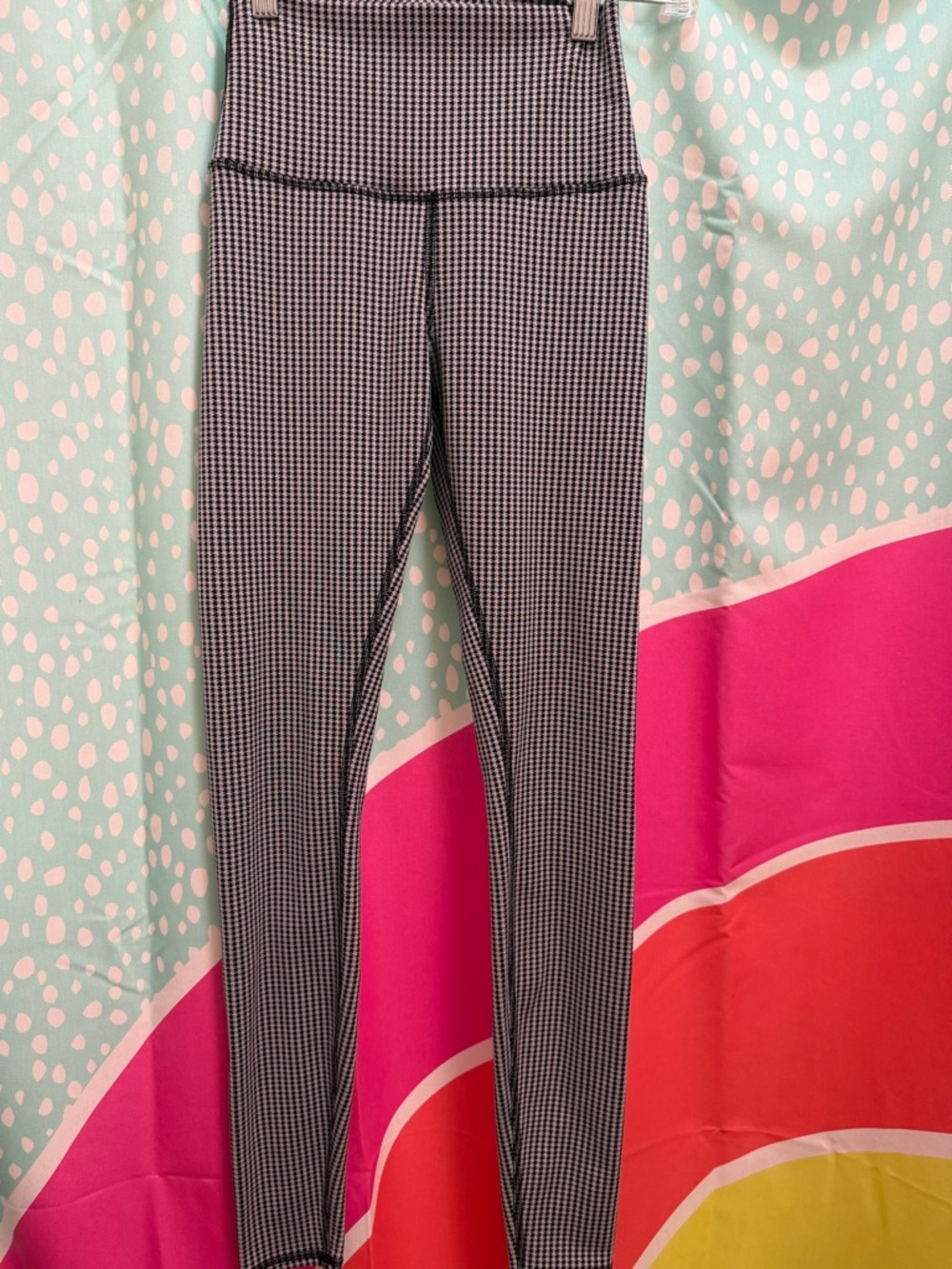 High-Waist Black & White Alo Leggings
